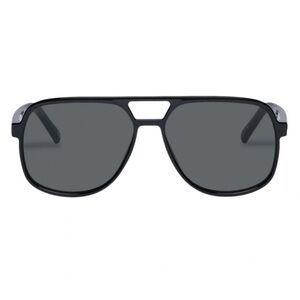 Le Specs Black Aviator Sunglasses